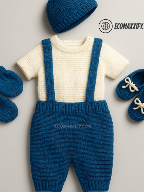 Stylish Hand-Knitted Baby Boy Outfit