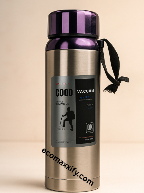 Mountain Good Vacuum Travel Flask (Purple Cap)