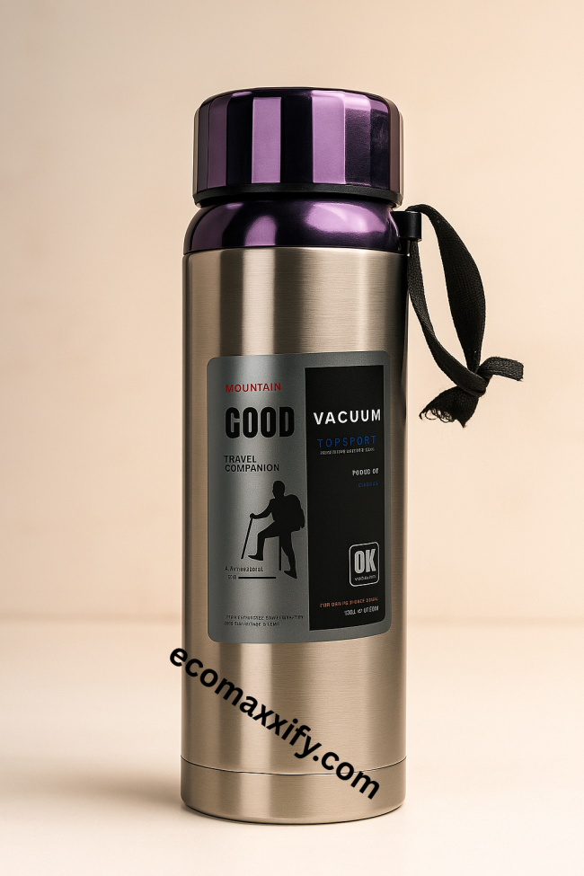 Mountain Good Vacuum Travel Flask (Purple Cap)
